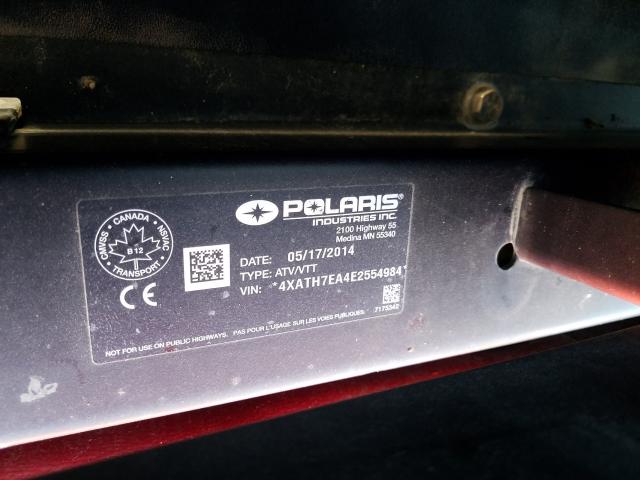 2014 POLARIS RANGER 800 4XATH7EA4E2554984