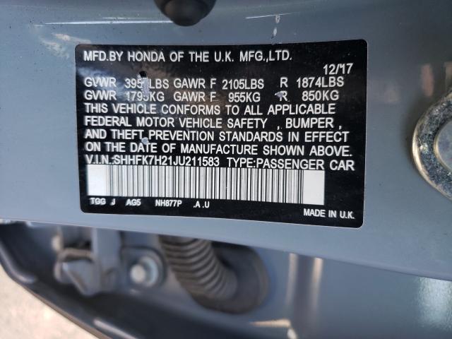 2018 HONDA CIVIC LX SHHFK7H21JU211583