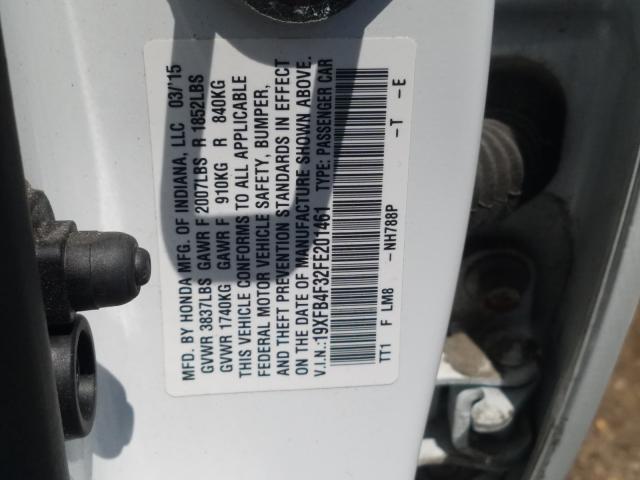 2015 HONDA CIVIC HYBR 19XFB4F32FE201461