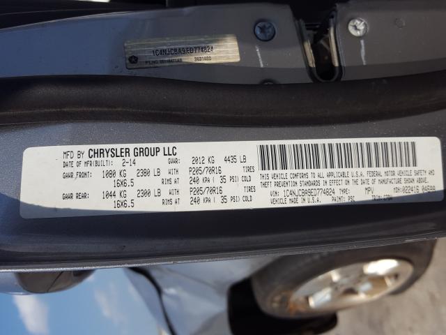 2014 JEEP COMPASS SP 1C4NJCBA9ED774824