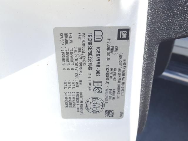 2012 CHEVROLET SILVERADO 1GCRKSE79CZ267043