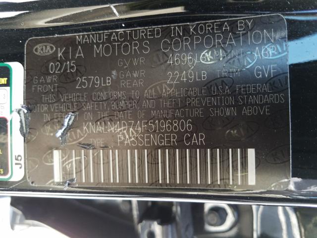 2015 KIA CADENZA PR KNALN4D74F5196806
