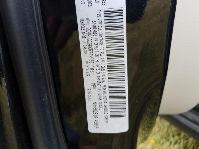 2019 DODGE GRAND CARA 2C4RDGCG6KR747835