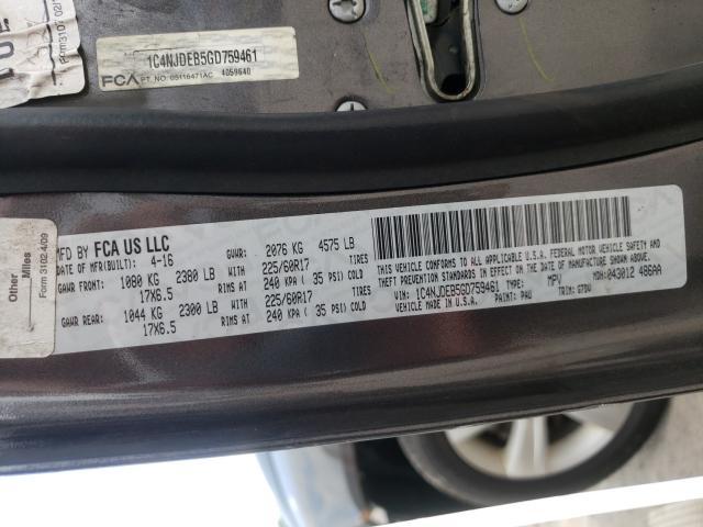 2016 JEEP COMPASS LA 1C4NJDEB5GD759461
