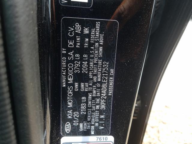 2020 KIA FORTE FE 3KPF24AD8LE217532