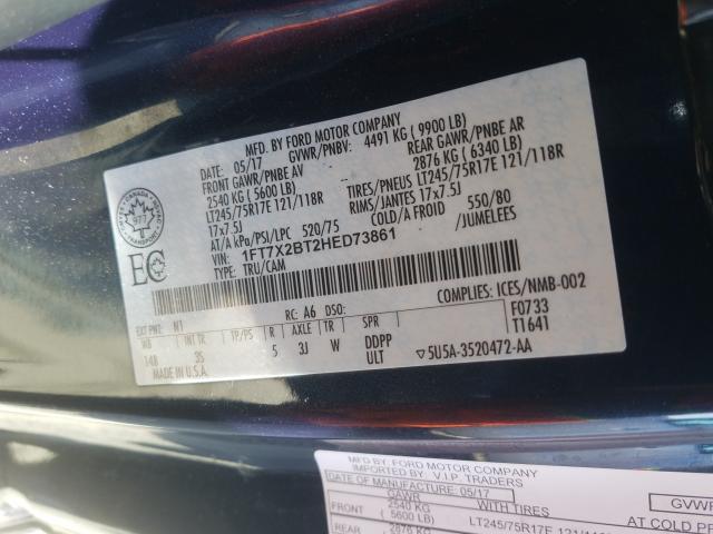2017 FORD F250 SUPER 1FT7X2BT2HED73861