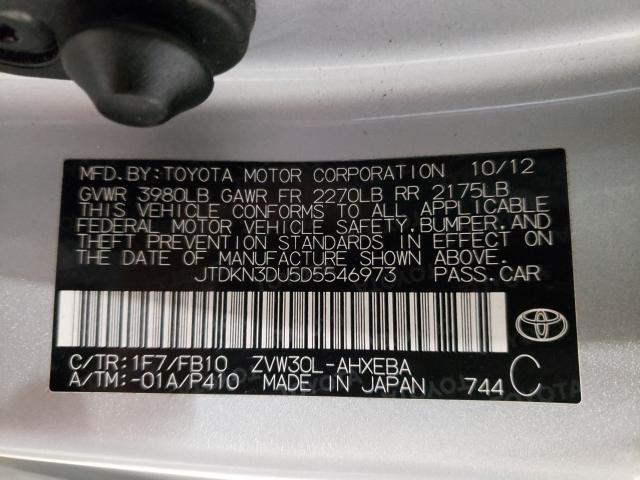 2013 TOYOTA PRIUS JTDKN3DU5D5546973
