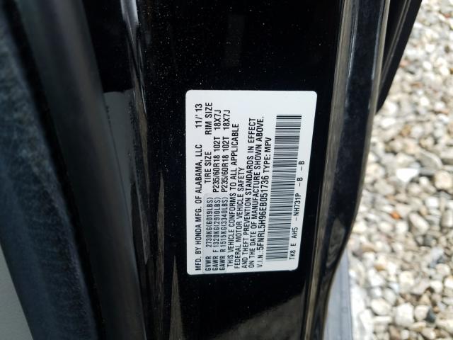 2014 HONDA ODYSSEY TO 5FNRL5H96EB051736