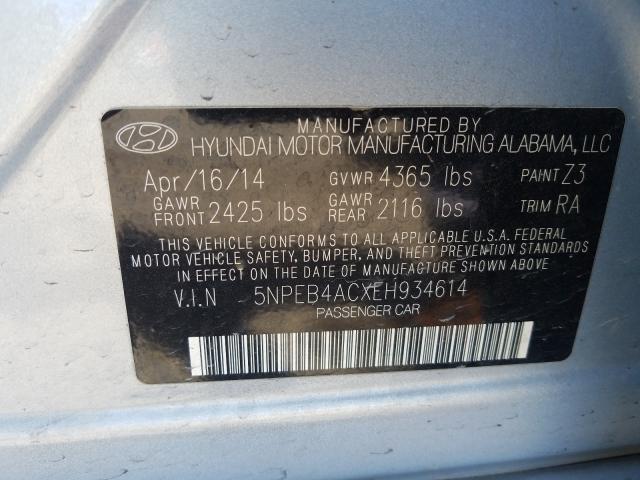 2014 HYUNDAI SONATA GLS 5NPEB4ACXEH934614