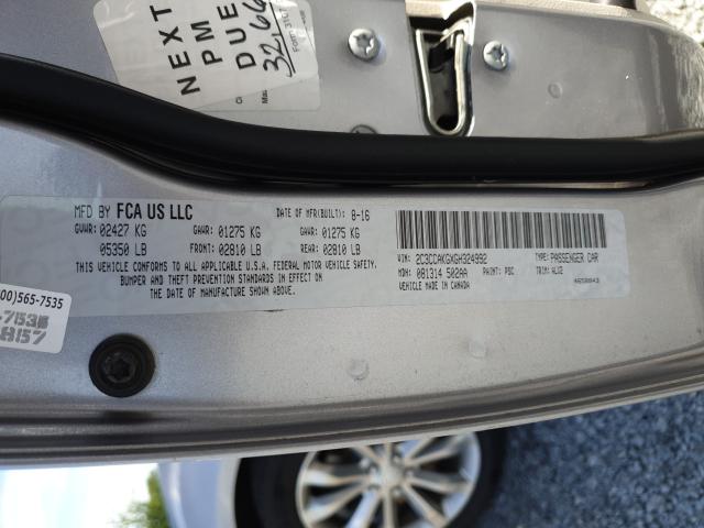 2016 CHRYSLER 300C 2C3CCAKGXGH324992