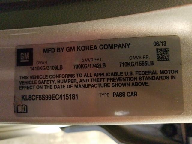 2014 CHEVROLET SPARK 2LT KL8CF6S99EC415181