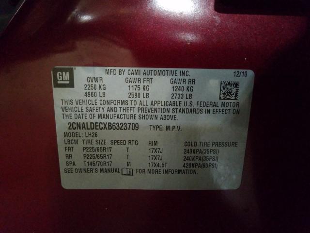 2011 CHEVROLET EQUINOX LT 2CNALDECXB6323709