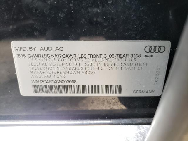 2016 AUDI A8 L QUATT WAU3GAFDXGN003068