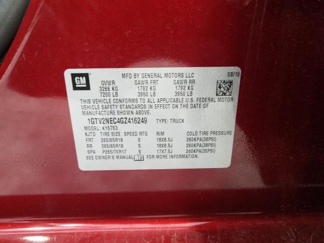 2016 GMC SIERRA K15 1GTV2NEC4GZ416249