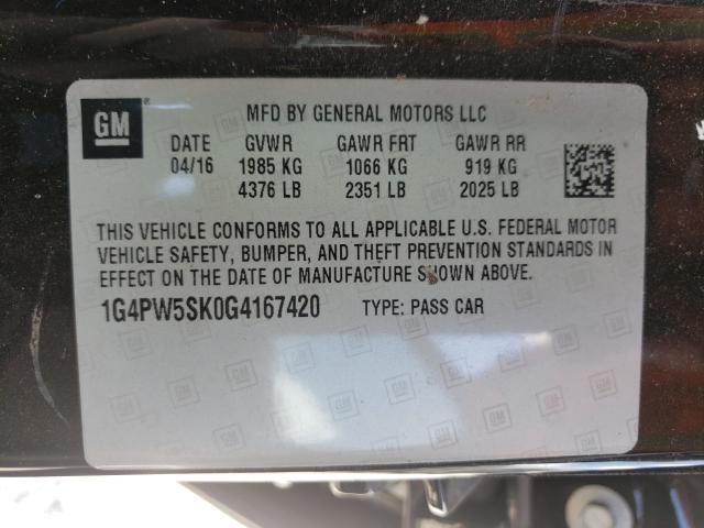 2016 BUICK VERANO SPO 1G4PW5SK0G4167420