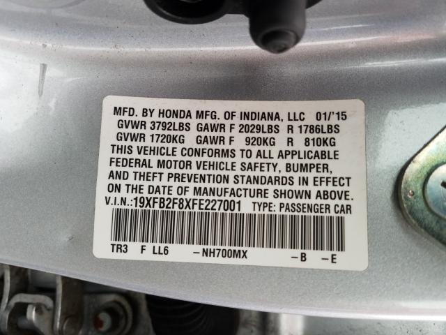 2015 HONDA CIVIC EX 19XFB2F8XFE227001