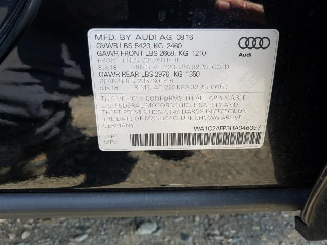 VIN WA1C2AFP3HA046097 2017 Audi Q5, Premium no.10