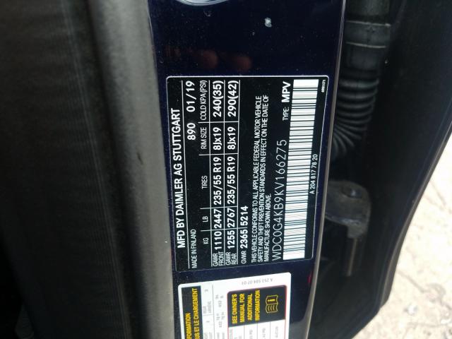 2019 MERCEDES-BENZ GLC 300 4M WDC0G4KB9KV166275
