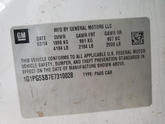 2014 CHEVROLET CRUZE LTZ 1G1PG5SB7E7310028