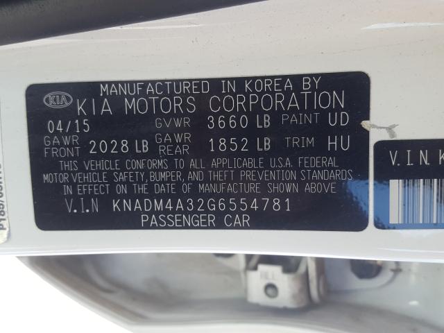 2016 KIA RIO LX KNADM4A32G6554781
