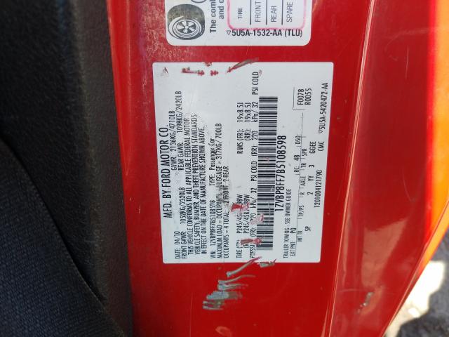 2011 FORD MUSTANG GT 1ZVBP8FF7B5108598