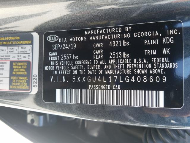 2020 KIA OPTIMA EX 5XXGU4L17LG408609