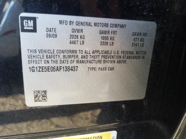 2010 CHEVROLET MALIBU LTZ 1G1ZE5E06AF138437