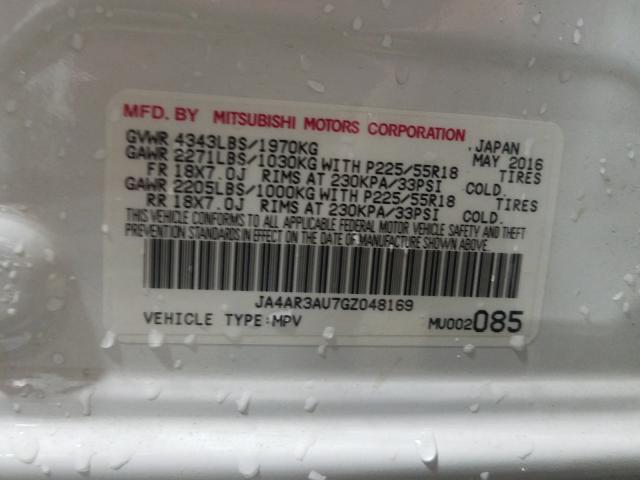 2016 MITSUBISHI OUTLANDER JA4AR3AU7GZ048169