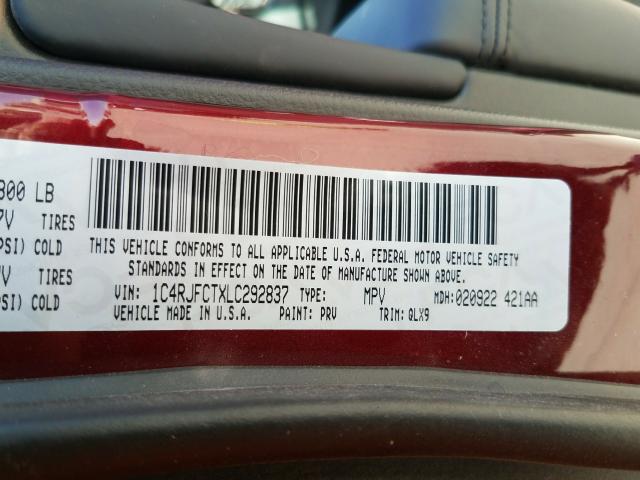 2020 JEEP GRAND CHER 1C4RJFCTXLC292837