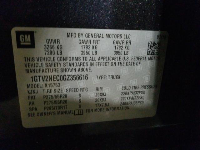 2016 GMC SIERRA K15 1GTV2NEC0GZ356616