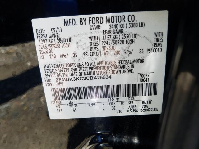 2012 FORD EDGE LIMIT 2FMDK3KC2CBA25534