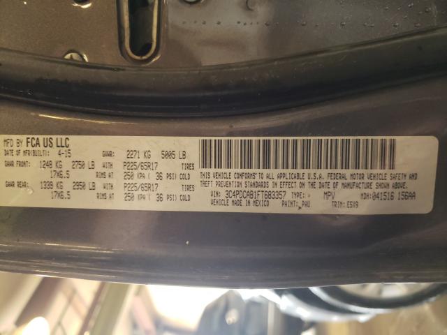 2015 DODGE JOURNEY SE 3C4PDCAB1FT683357
