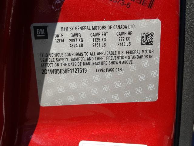 2015 CHEVROLET IMPALA 2G1WB5E36F1127619