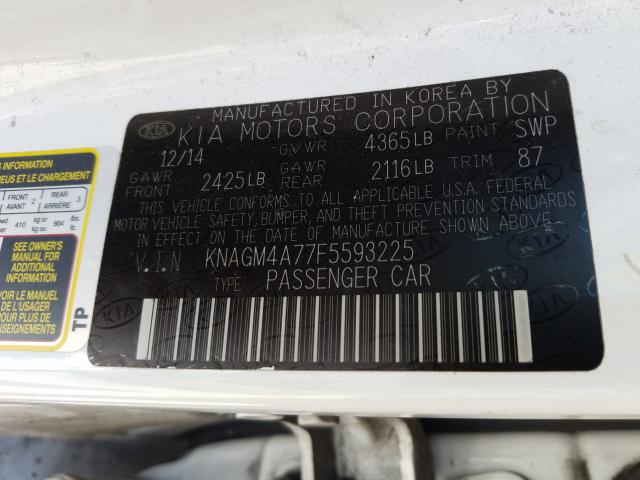 KNAGM4A77F5593225 KIA Optima Lx