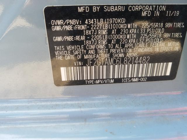 2020 SUBARU CROSSTREK JF2GTAMC6L8214482