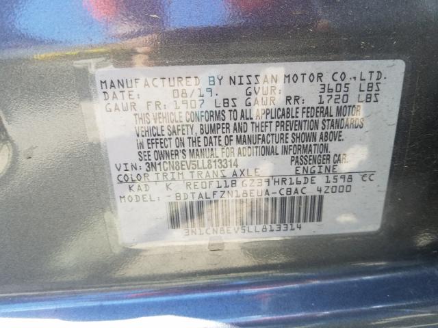 2020 NISSAN VERSA SV 3N1CN8EV5LL813314