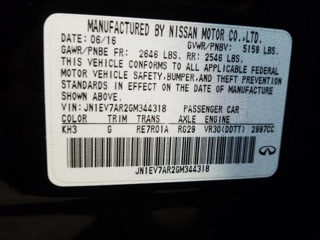 2016 INFINITI Q50 PREMIU JN1EV7AR2GM344318