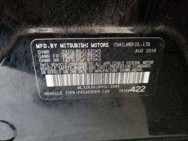 2017 MITSUBISHI MIRAGE ES ML32A3HJ9HH013544