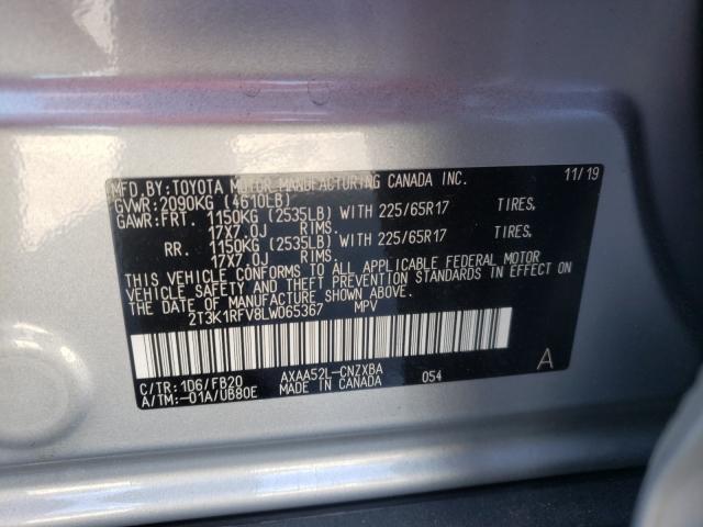 2020 TOYOTA RAV4 LE 2T3K1RFV8LW065367