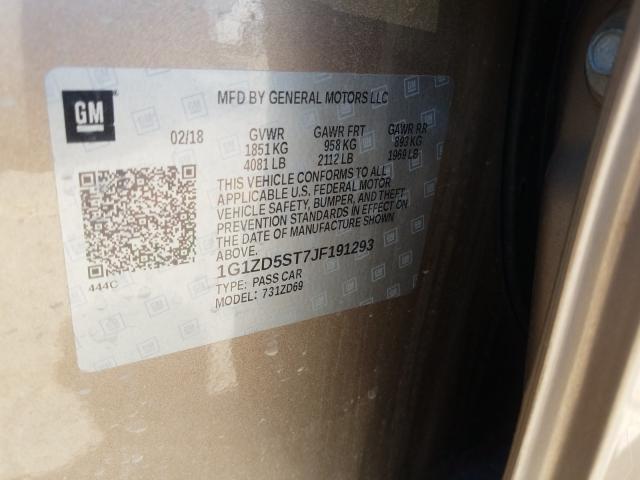 2018 CHEVROLET MALIBU LT 1G1ZD5ST7JF191293