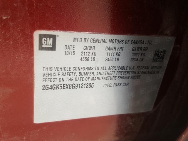 2016 BUICK REGAL 2G4GK5EX8G9121396