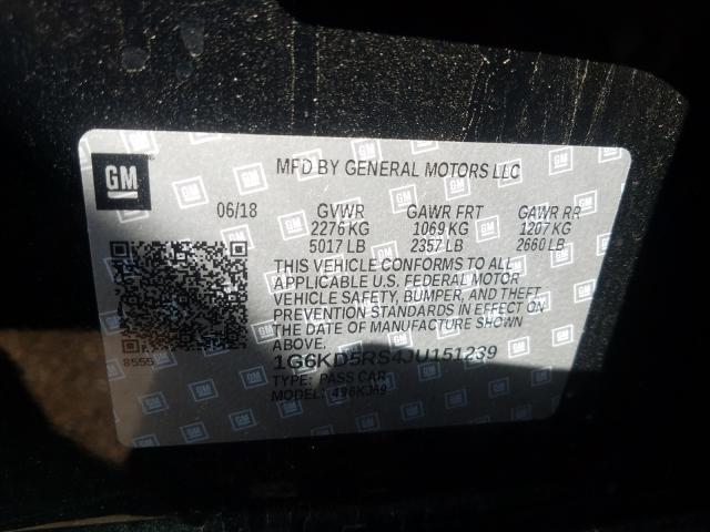 2018 CADILLAC CT6 LUXURY 1G6KD5RS4JU151239