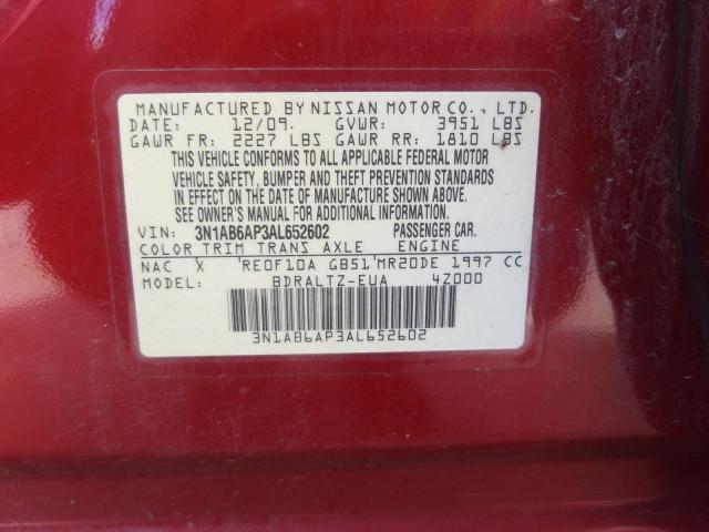 2010 NISSAN SENTRA 2.0 3N1AB6AP3AL652602