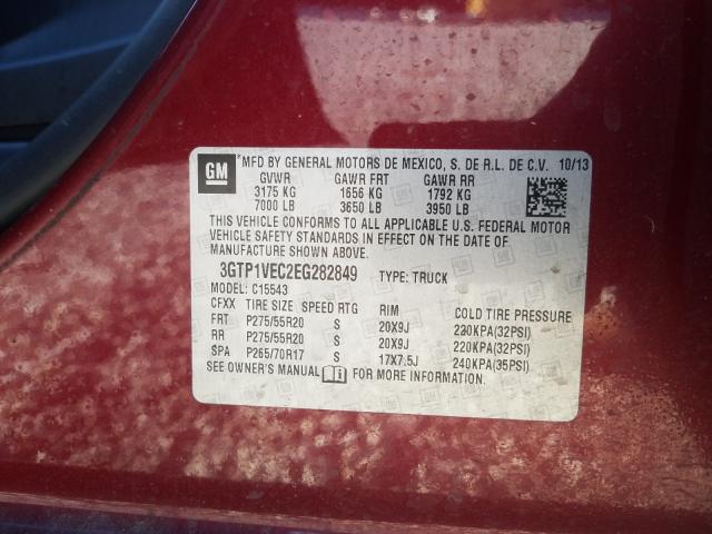2014 GMC SIERRA C15 3GTP1VEC2EG282849