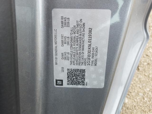 2020 CHEVROLET CAMARO LS 1G1FB3DX5L0119382