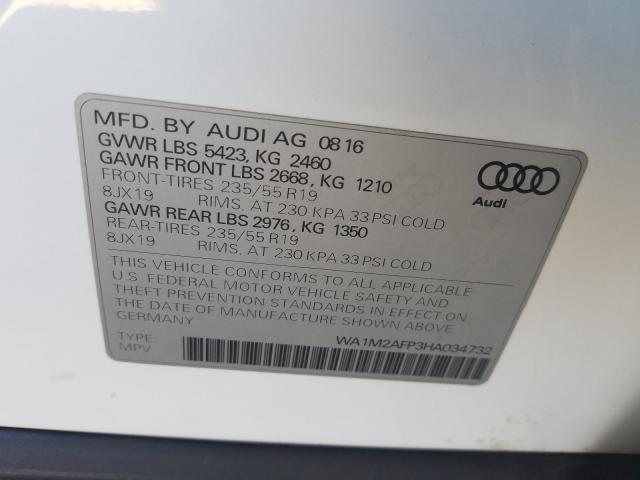 VIN WA1M2AFP3HA034732 2017 Audi Q5, Premium Plus no.10