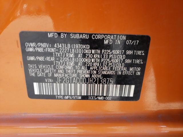 2018 SUBARU CROSSTREK JF2GTACC0JH213875