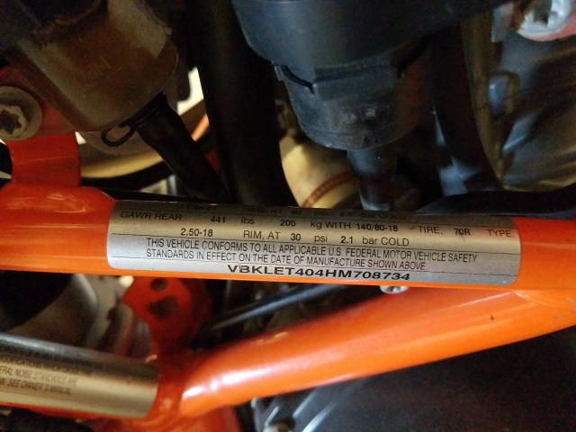 2017 KTM 690 ENDURO VBKLET404HM708734