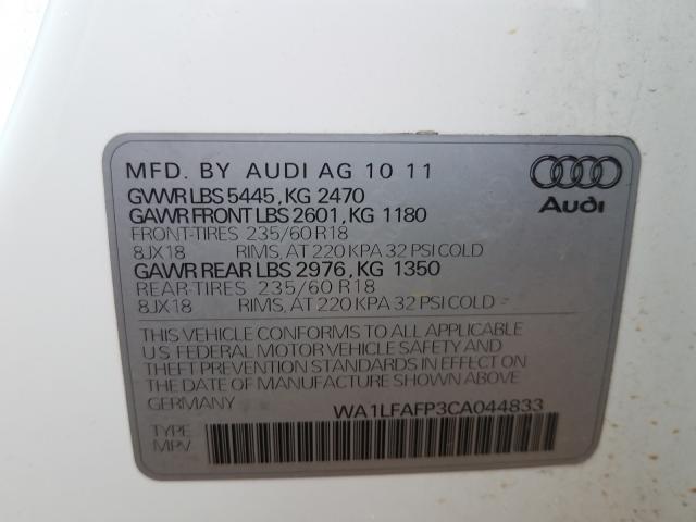 2012 AUDI Q5 PREMIUM WA1LFAFP3CA044833