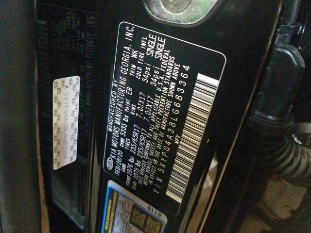 2020 KIA SORENTO L 5XYPG4A38LG683364